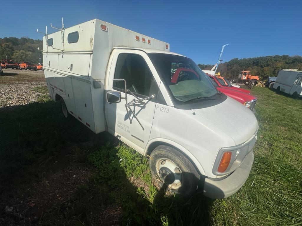 P1273	1997 Chevy 3500 Enclosed Utility	96KMiles/Hours,	Runs and Drives